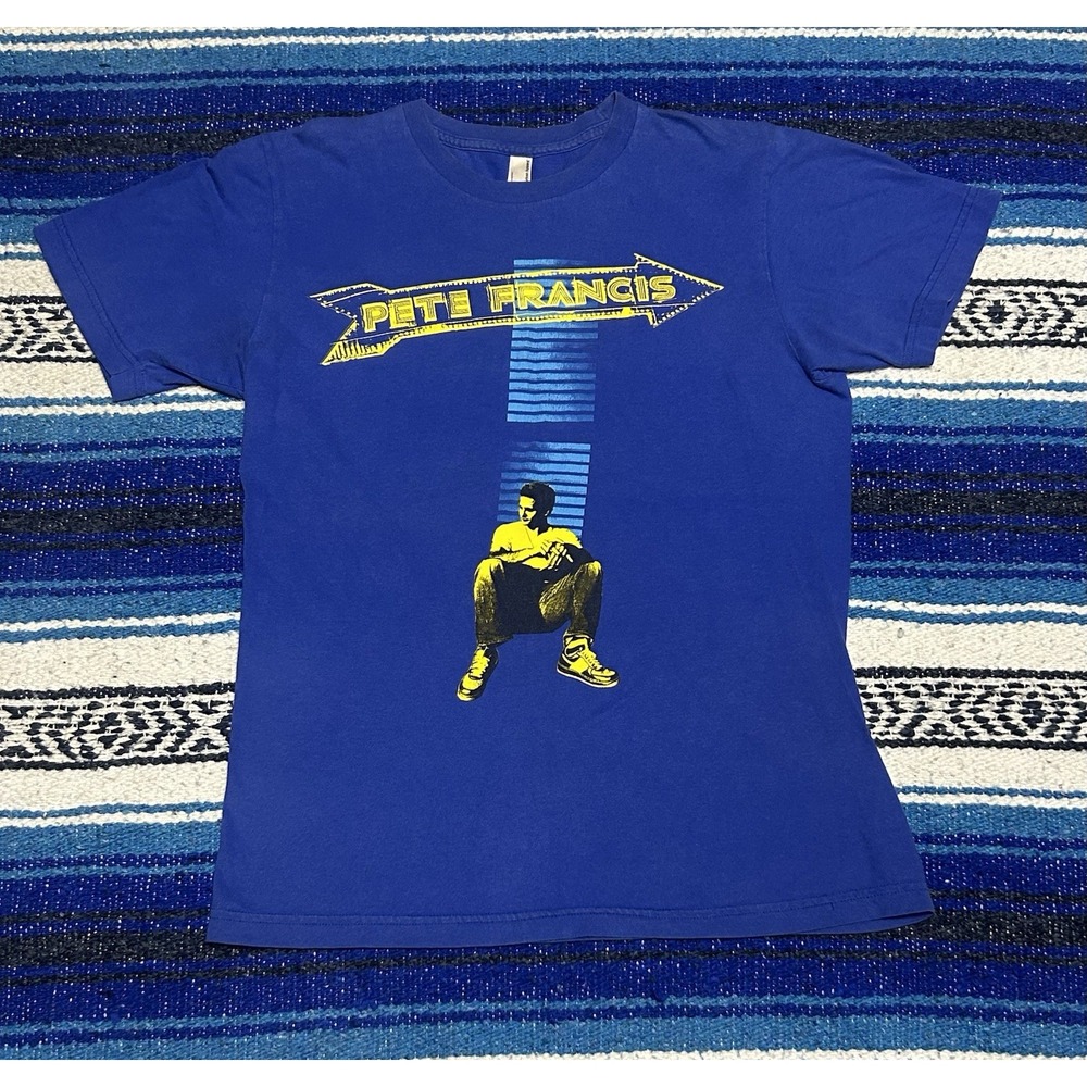 Pete Francis Dispatch Band Shirt Men's Small Blue Alternative Apparel Indie Rock